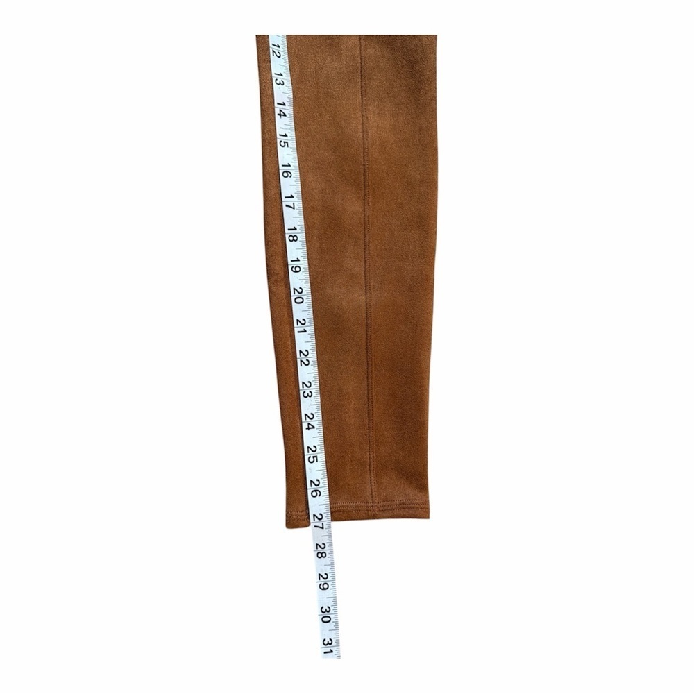 Spanx Leggings Rich Caramel Faux Suede Pull on Elastic waistband stretch size S - Picture 5 of 6